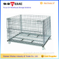 Welded wire mesh forklift cages for heavy material storage
